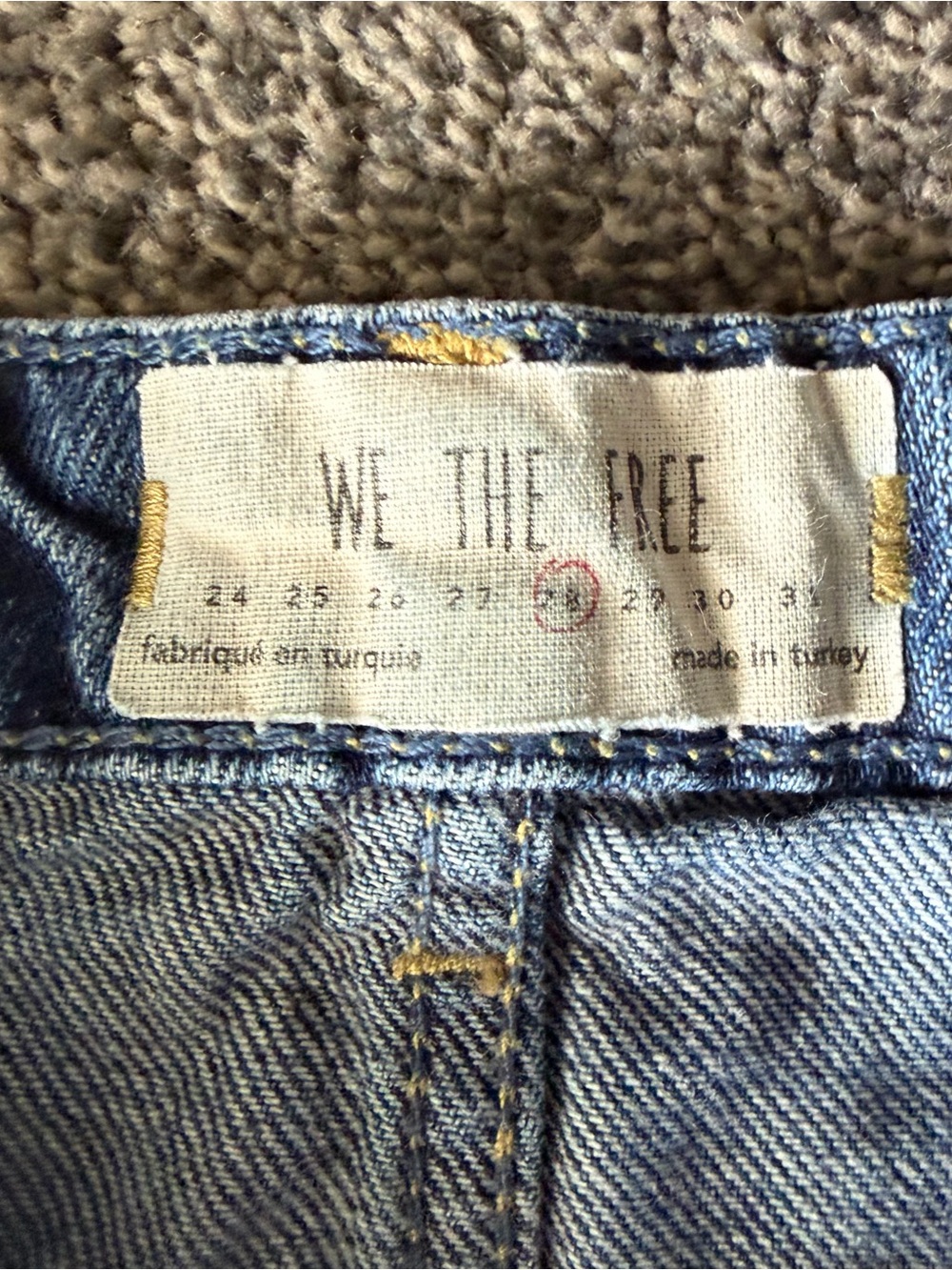 Free People Distressed Button-Front Denim Mini Skirt - Picture 3 of 6
